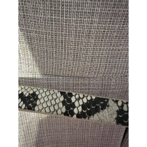 Antonio Melani Dress 12 Gray Stretch Python Belt Sleeveless Career Church - Picture 4 of 12